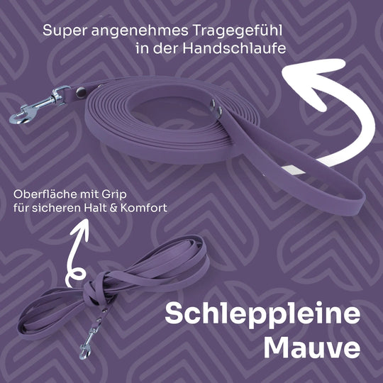 Wasserfeste Schleppleine aus BioThane® Exceptional - Manufaktur mit Herz