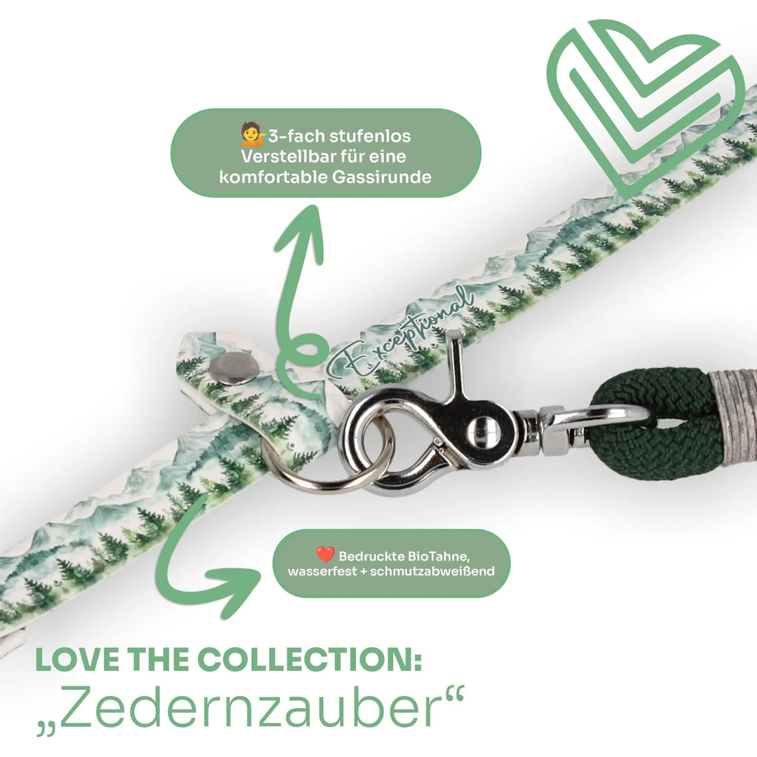 Hundeleine aus Tau x BioThane® 'Zedernzauber' Exceptional - Manufaktur mit Herz