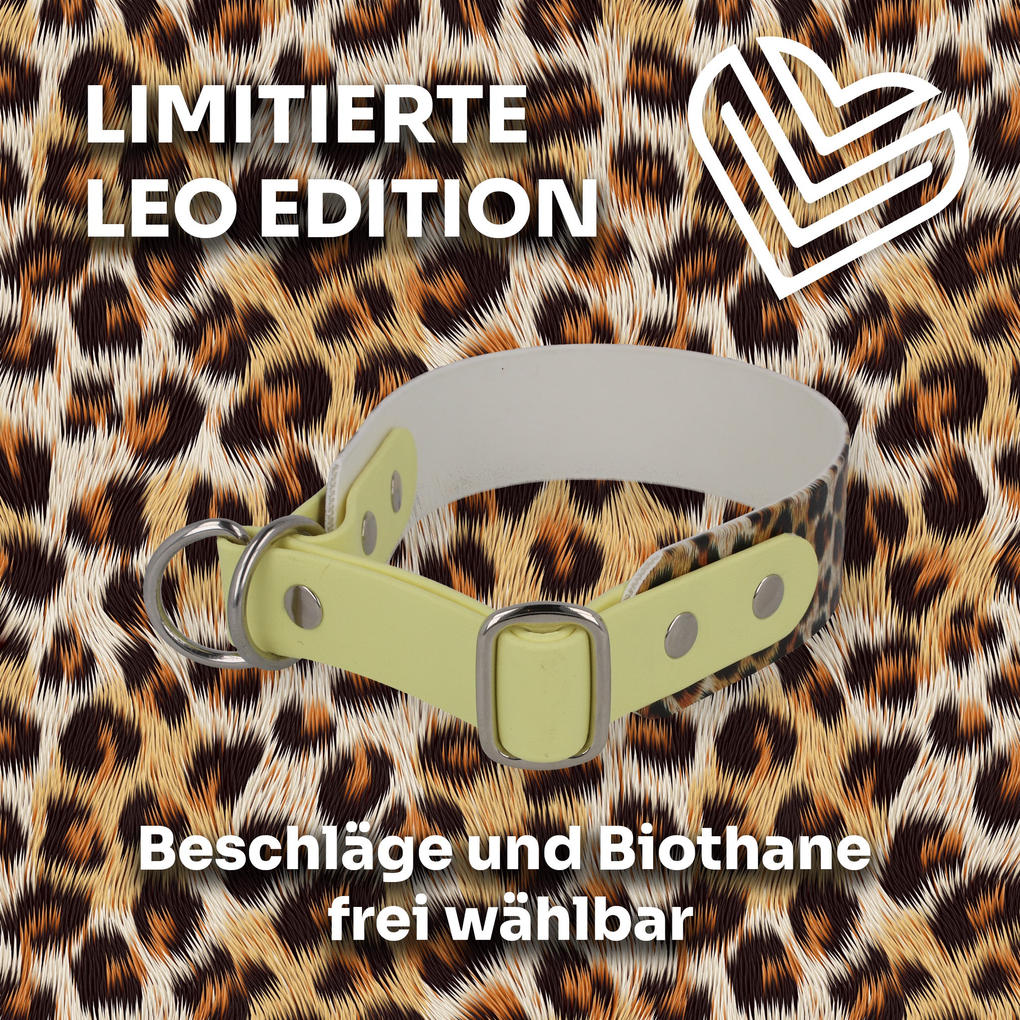 Zugstopp-Halsband aus BioThane® Leo