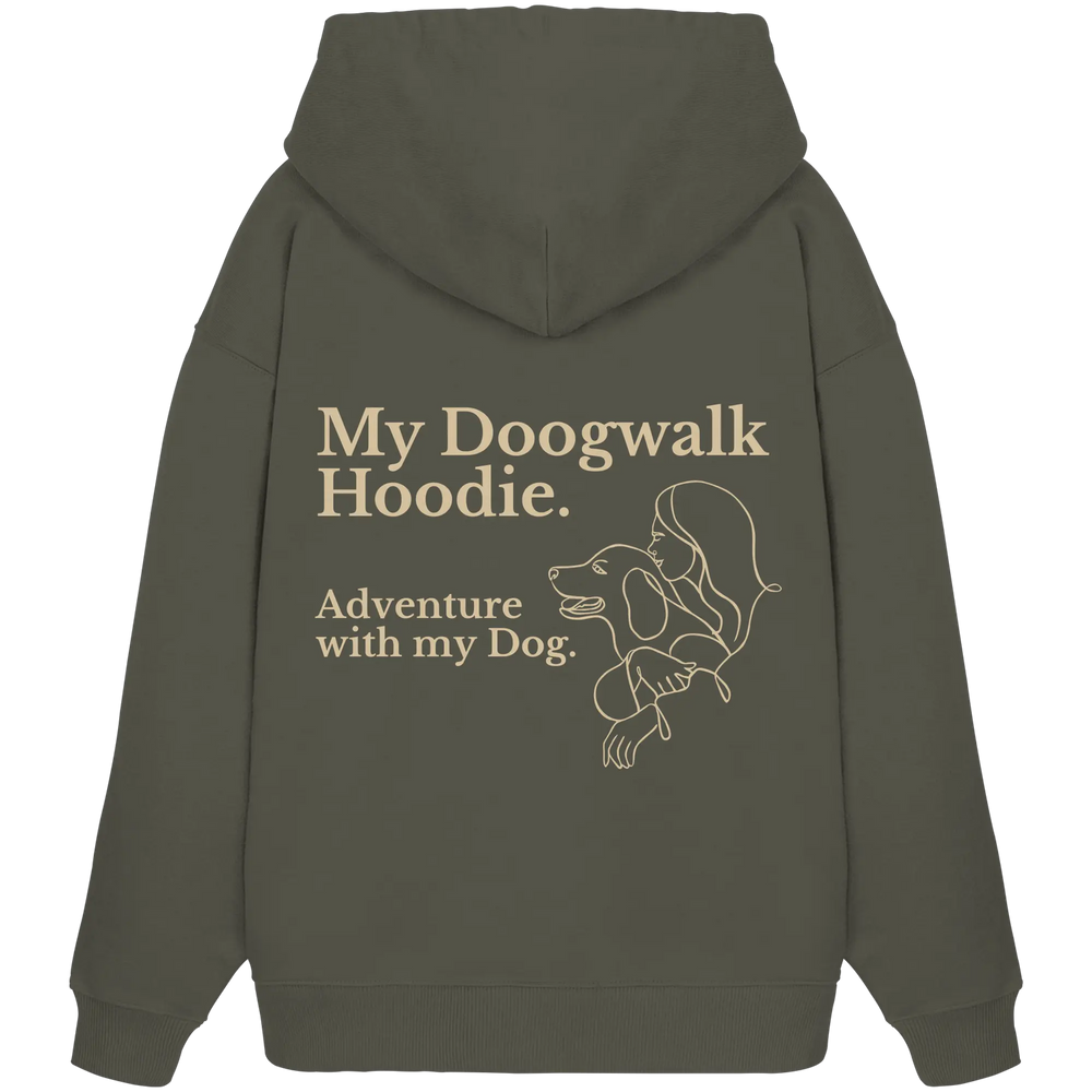 „Adventure with my Dog“ Hoodie - Organic Oversize Hoodie Exceptional - Manufaktur mit Herz