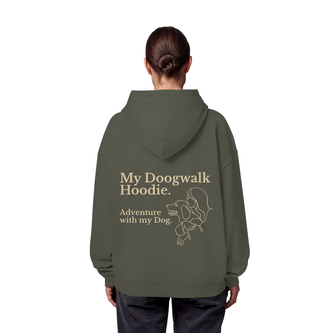 „Adventure with my Dog“ Hoodie - Organic Oversize Hoodie Exceptional - Manufaktur mit Herz