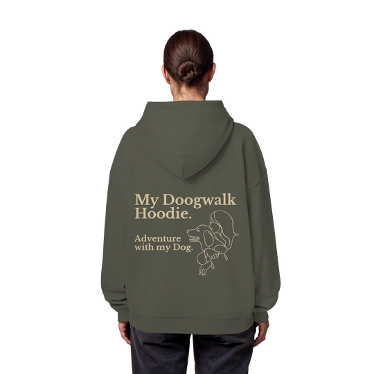 „Adventure with my Dog“ Hoodie - Organic Oversize Hoodie Exceptional - Manufaktur mit Herz