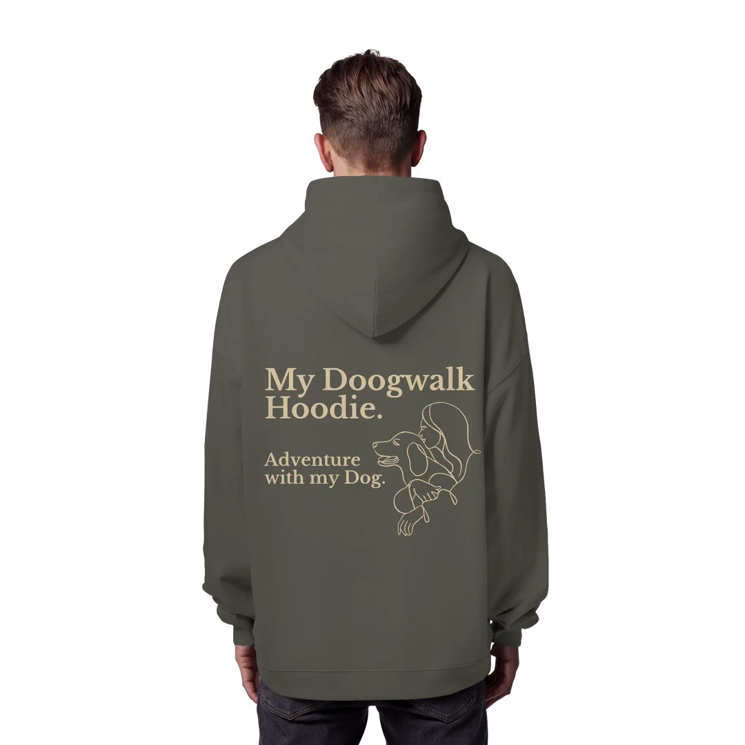 „Adventure with my Dog“ Hoodie - Organic Oversize Hoodie Exceptional - Manufaktur mit Herz