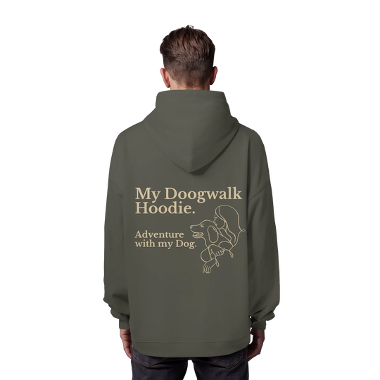 „Adventure with my Dog“ Hoodie - Organic Oversize Hoodie Exceptional - Manufaktur mit Herz