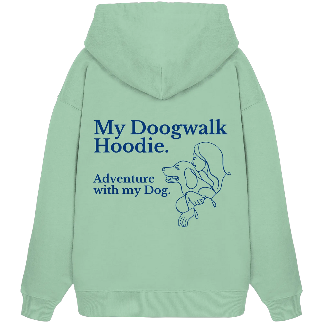 „Adventure with my Dog“ Hoodie - Organic Oversize Hoodie Exceptional - Manufaktur mit Herz