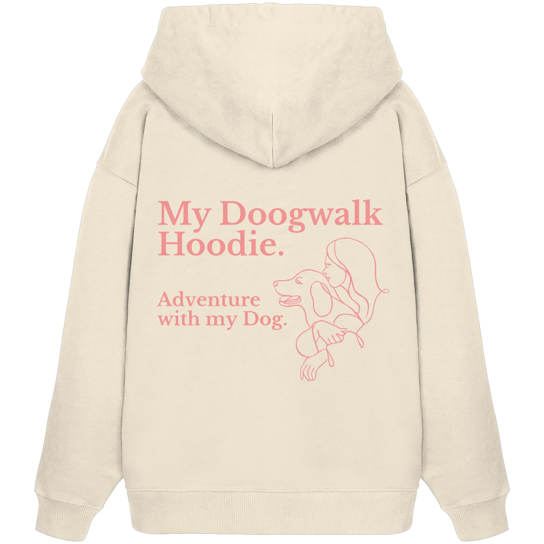 „Adventure with my Dog“ Hoodie - Organic Oversize Hoodie Exceptional - Manufaktur mit Herz