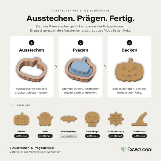 Anleitung Ausstecher und Prägestempel aus dem Hundekeks-Set Geisterstunde #set_geisterstunde