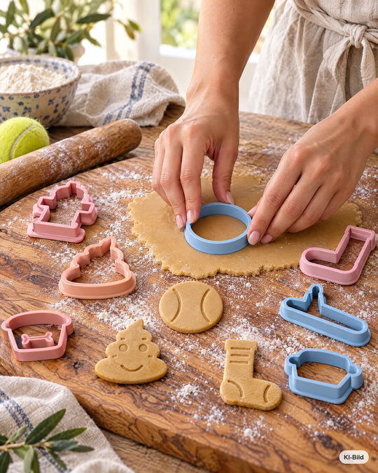 Hundekekse ausstechen mit dem Ausstecher-Set Hundealltag #set_hundealltag