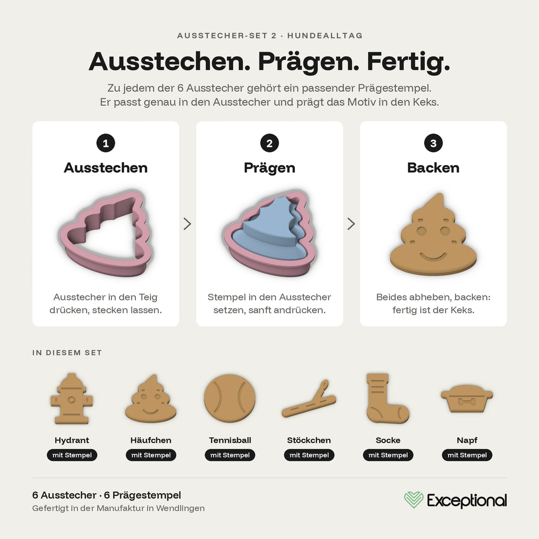 Anleitung Ausstecher und Prägestempel aus dem Hundekeks-Set Hundealltag #set_hundealltag