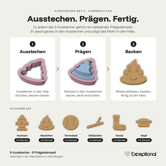 Anleitung Ausstecher und Prägestempel aus dem Hundekeks-Set Hundealltag #set_hundealltag