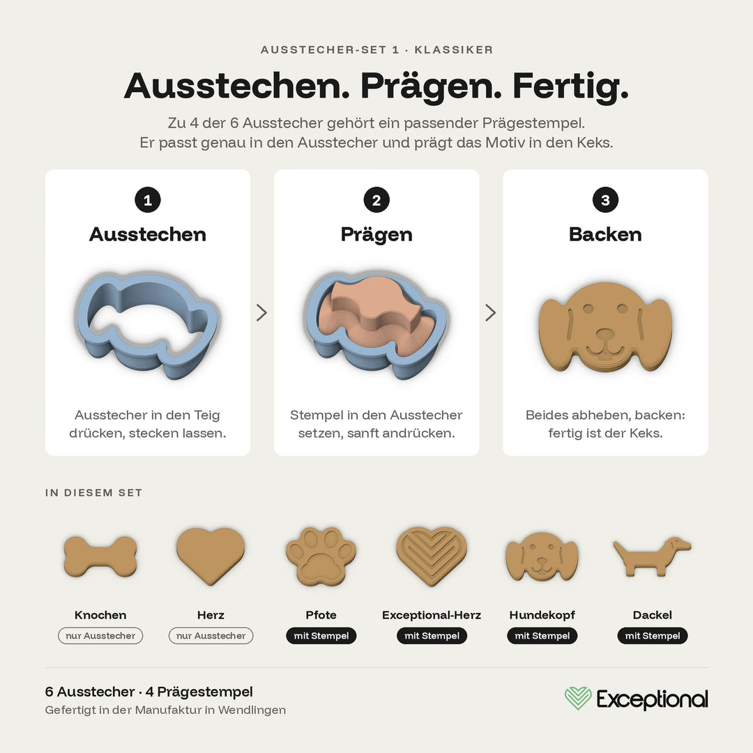 Anleitung Ausstecher und Prägestempel aus dem Hundekeks-Set Klassiker #set_klassiker