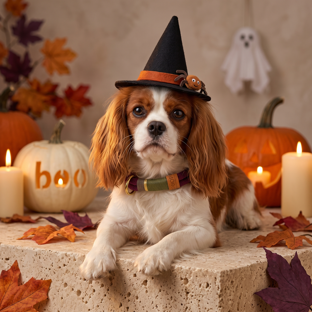 Rhodesian Ridgeback mit Tauhalsband 'Weinberglicht' – Halloween-Edition, Exceptional