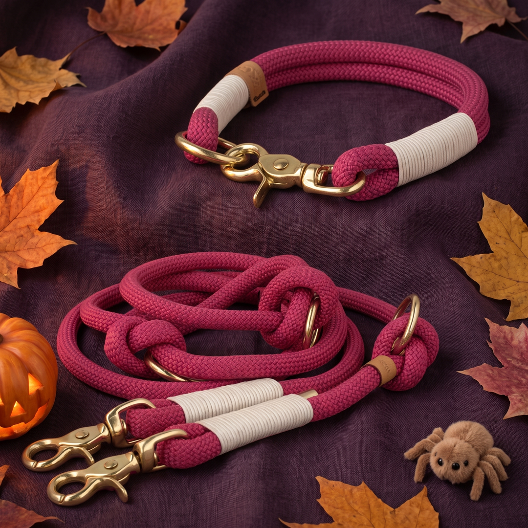Set 'Cherry Blossom' – Tauhalsband und Tauleine, Halloween-Edition, Exceptional