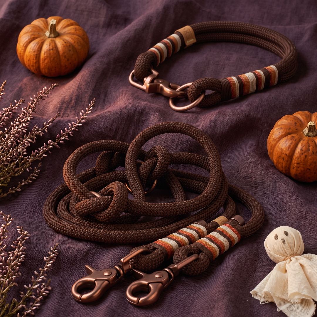 Set 'Terra Luz' – Tauhalsband und Tauleine, Halloween-Edition, Exceptional