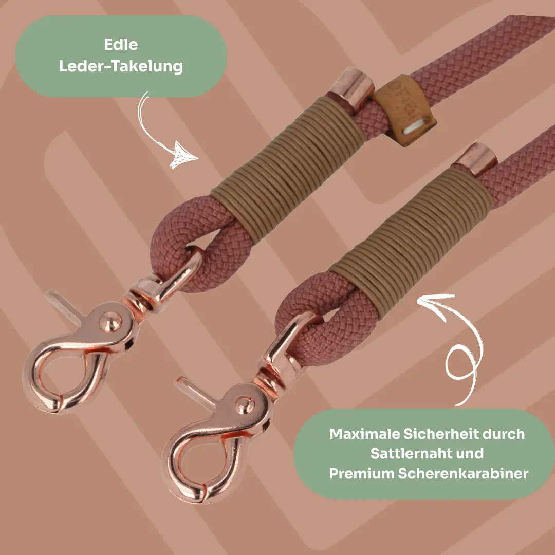 Set | Tauhalsband und Tauleine 'Luxe Amour'