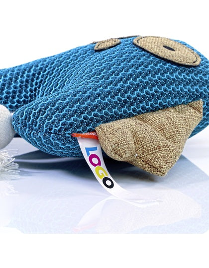 Hundespielzeug Eule Detail – Strickoberfläche