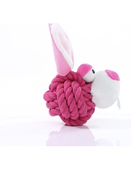 Hundespielzeug Hase Detail – weicher Plüschkopf