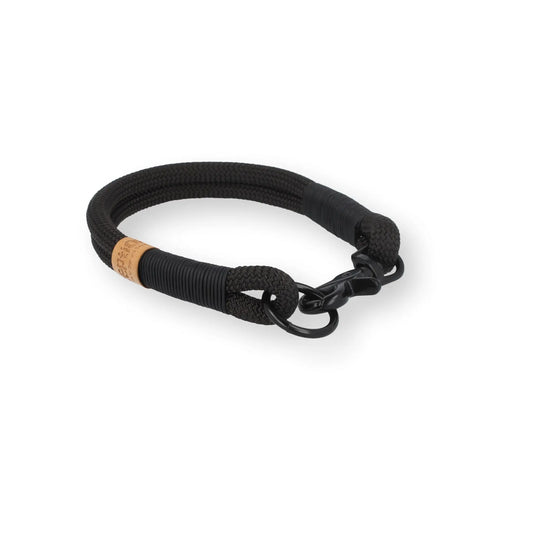 Set | Tauhalsband und Leine 'Black Essence' Exceptional - Manufaktur mit Herz