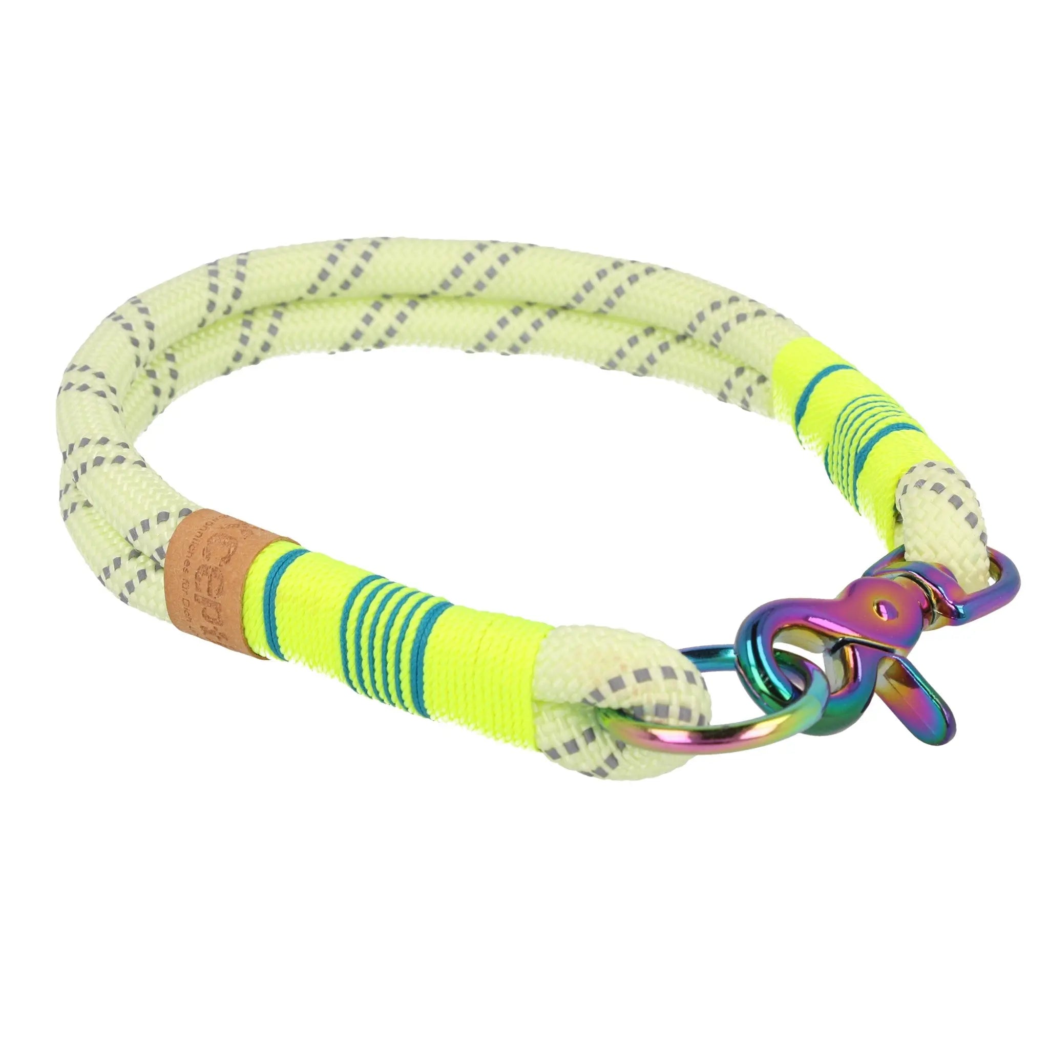 Tauhalsband 42 cm 'fluoreszierend petrol' Exceptional - Manufaktur mit Herz