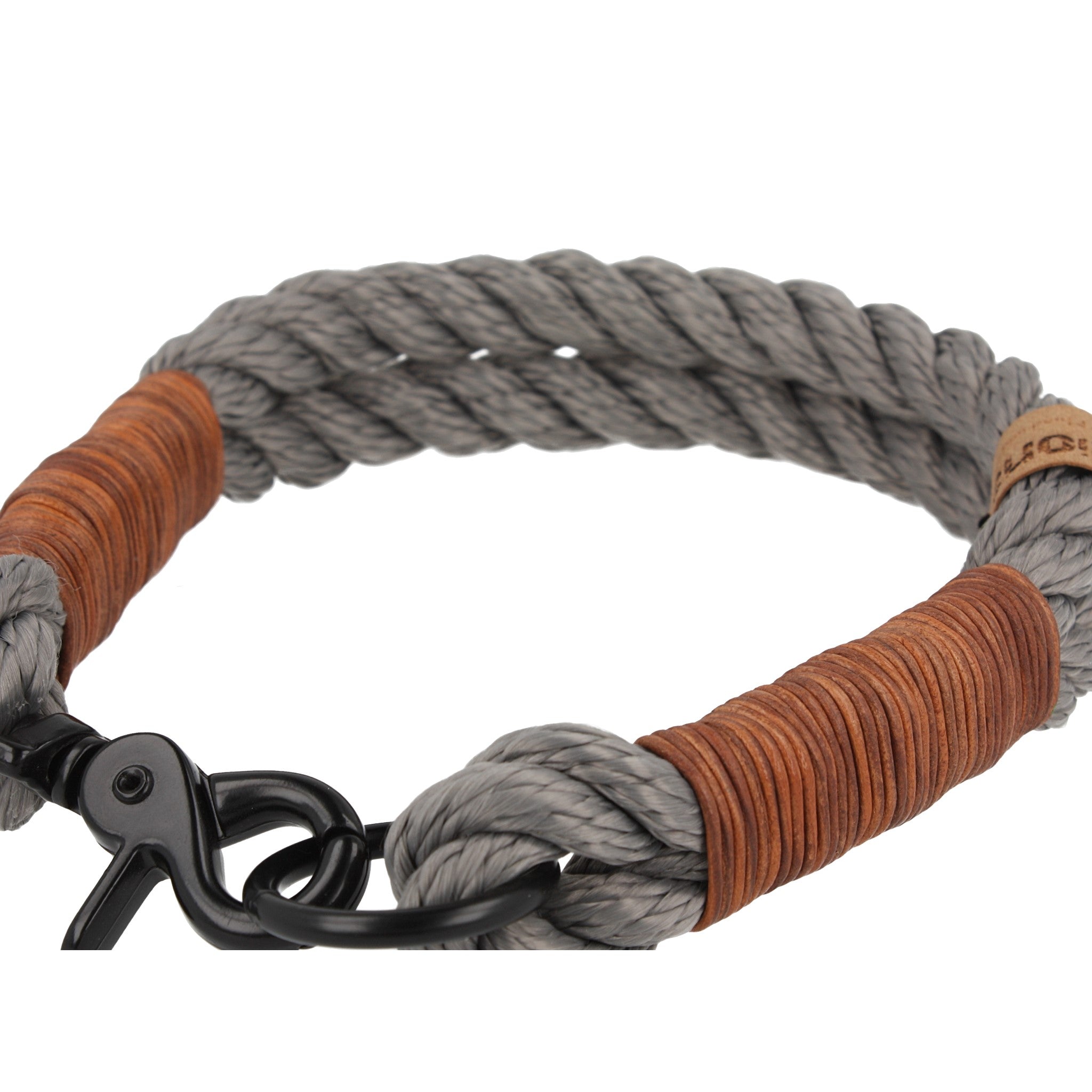 Tauhalsband 39 cm 'Mr. Grey black Curl 12mm'