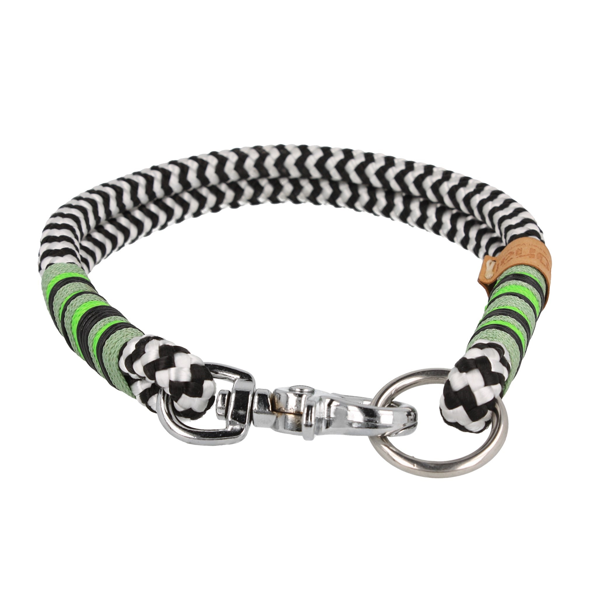 Tauhalsband 41,5 cm 'Black 'n White green'