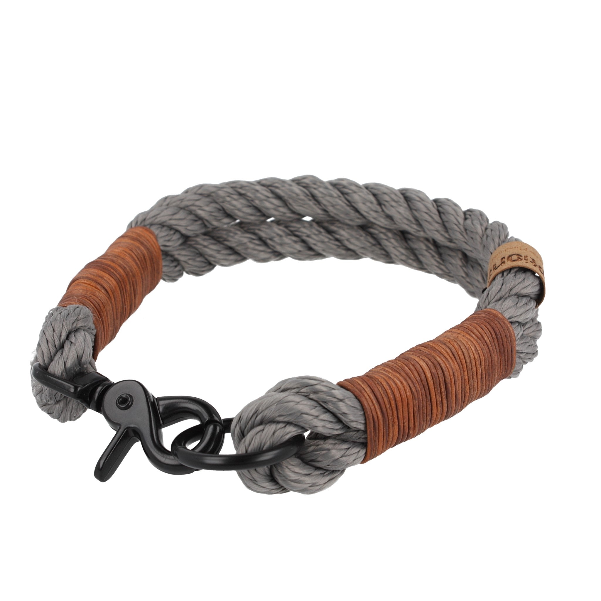 Tauhalsband 39 cm 'Mr. Grey black Curl 12mm'