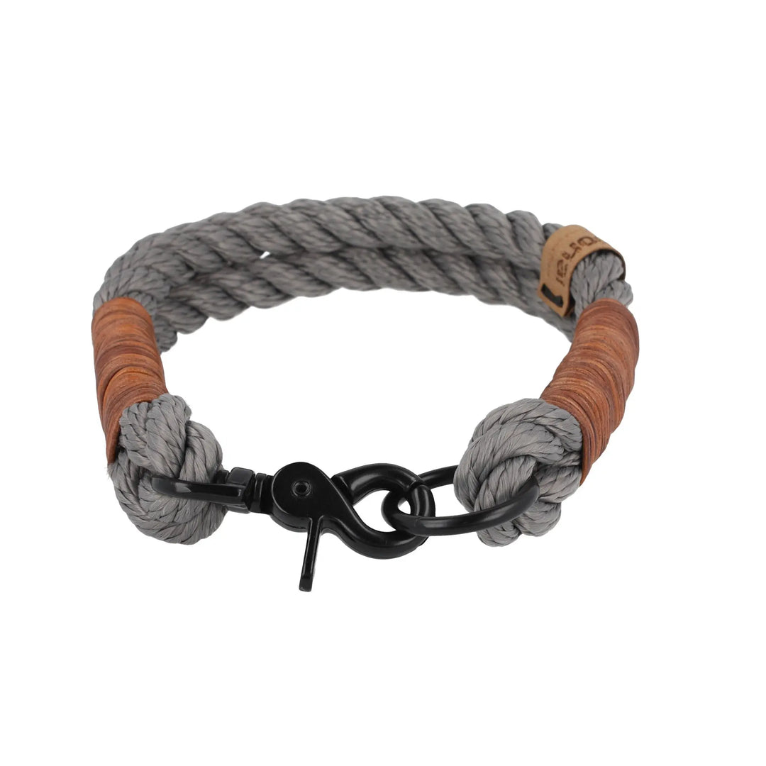 Tauhalsband 39 cm 'Mr. Grey black Curl 12mm' Exceptional - Manufaktur mit Herz