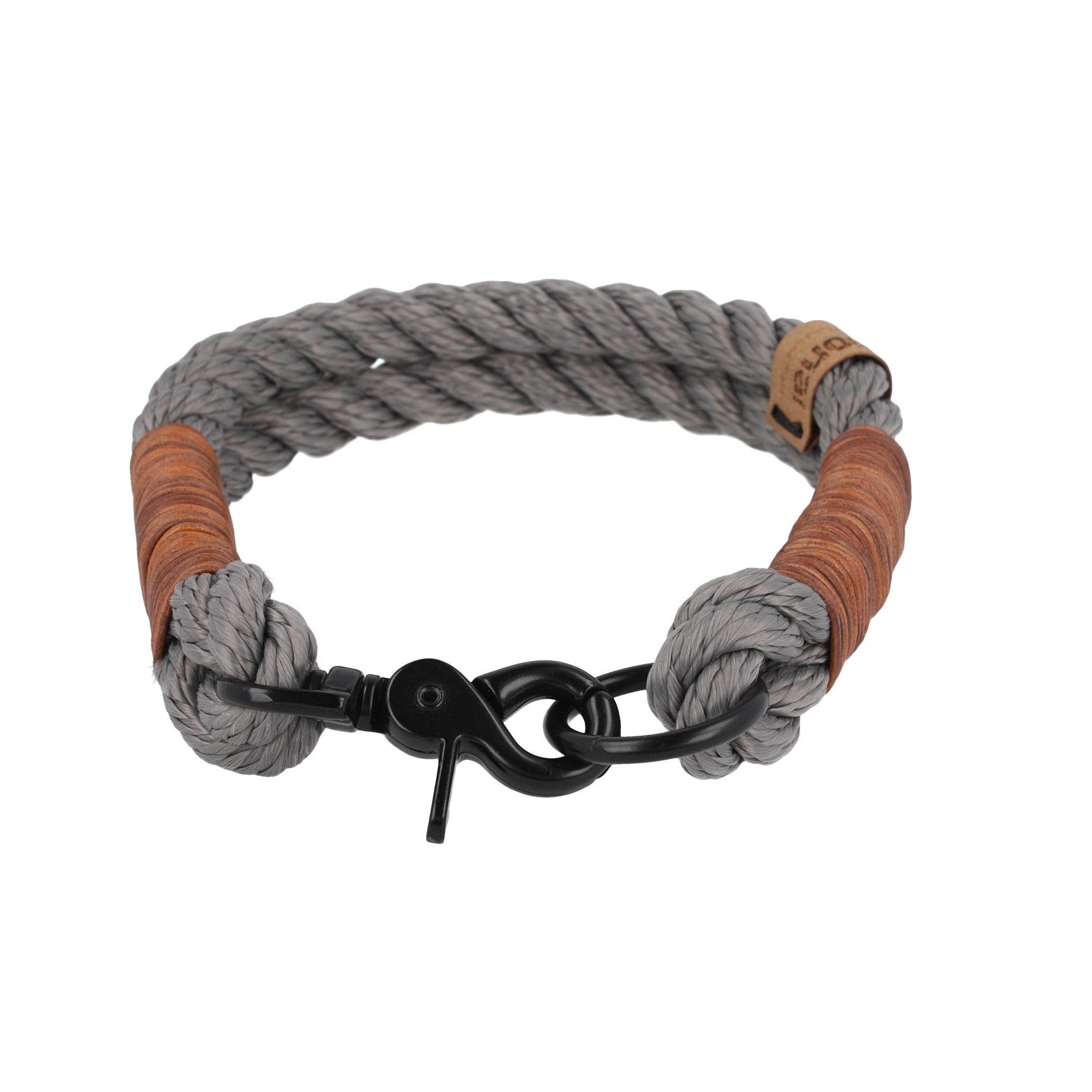Tauhalsband 39 cm 'Mr. Grey black Curl 12mm'