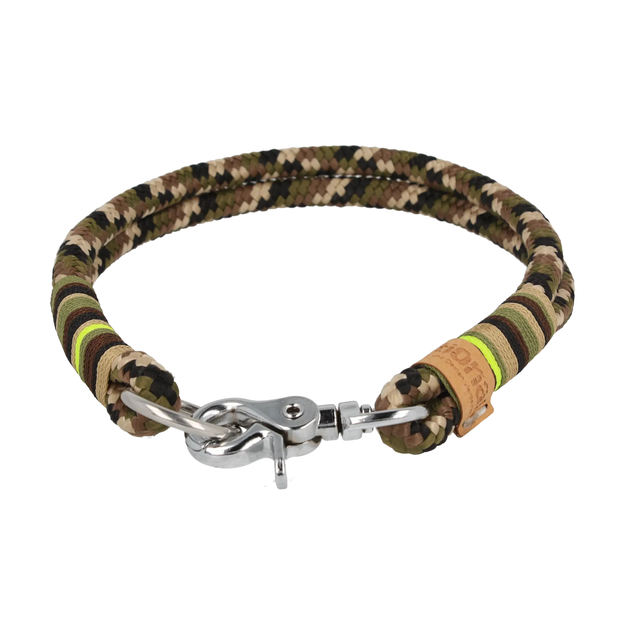 Tauhalsband 47|48 cm 'Camouflage neongelb' Exceptional - Manufaktur mit Herz