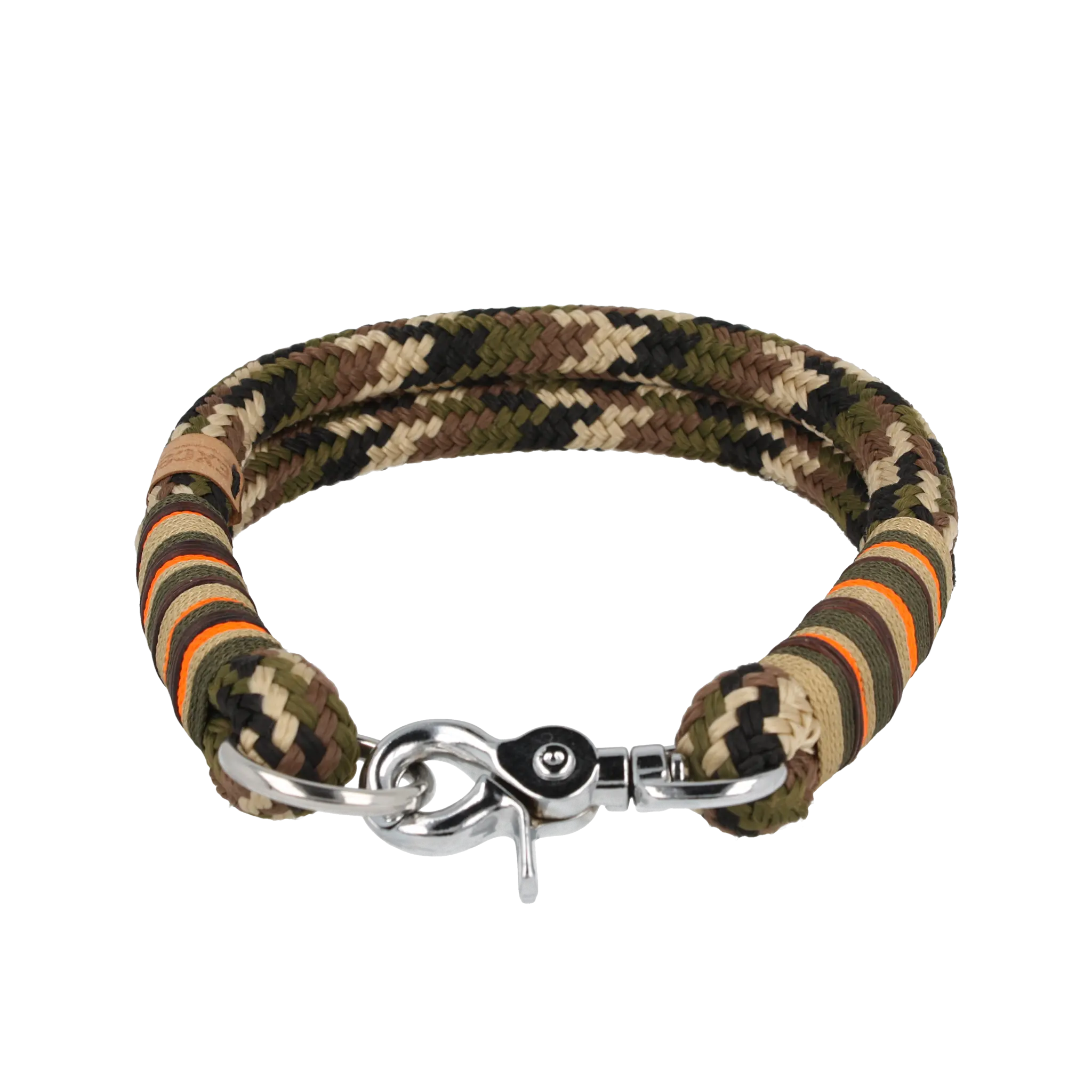 Tauhalsband 32|38,5|41|48,5 cm 'Camouflage neonorange 12mm' Exceptional - Manufaktur mit Herz