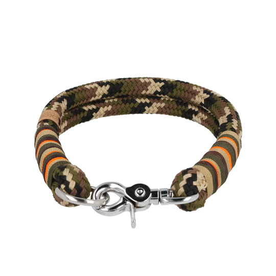Tauhalsband 32|38,5|41|48,5 cm 'Camouflage neonorange 12mm' Exceptional - Manufaktur mit Herz