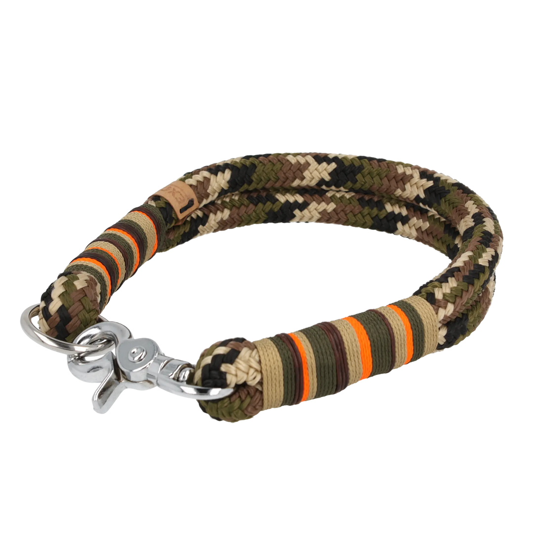Tauhalsband 32|38,5|41|48,5 cm 'Camouflage neonorange 12mm' Exceptional - Manufaktur mit Herz