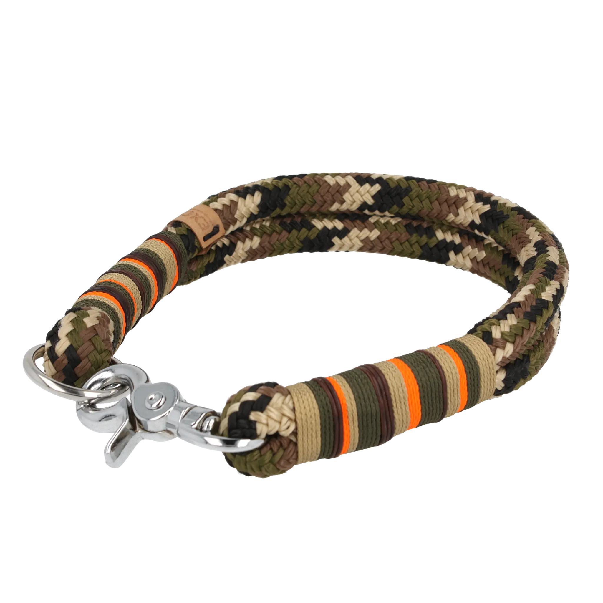 Tauhalsband 32|38,5|41|48,5 cm 'Camouflage neonorange 12mm' Exceptional - Manufaktur mit Herz