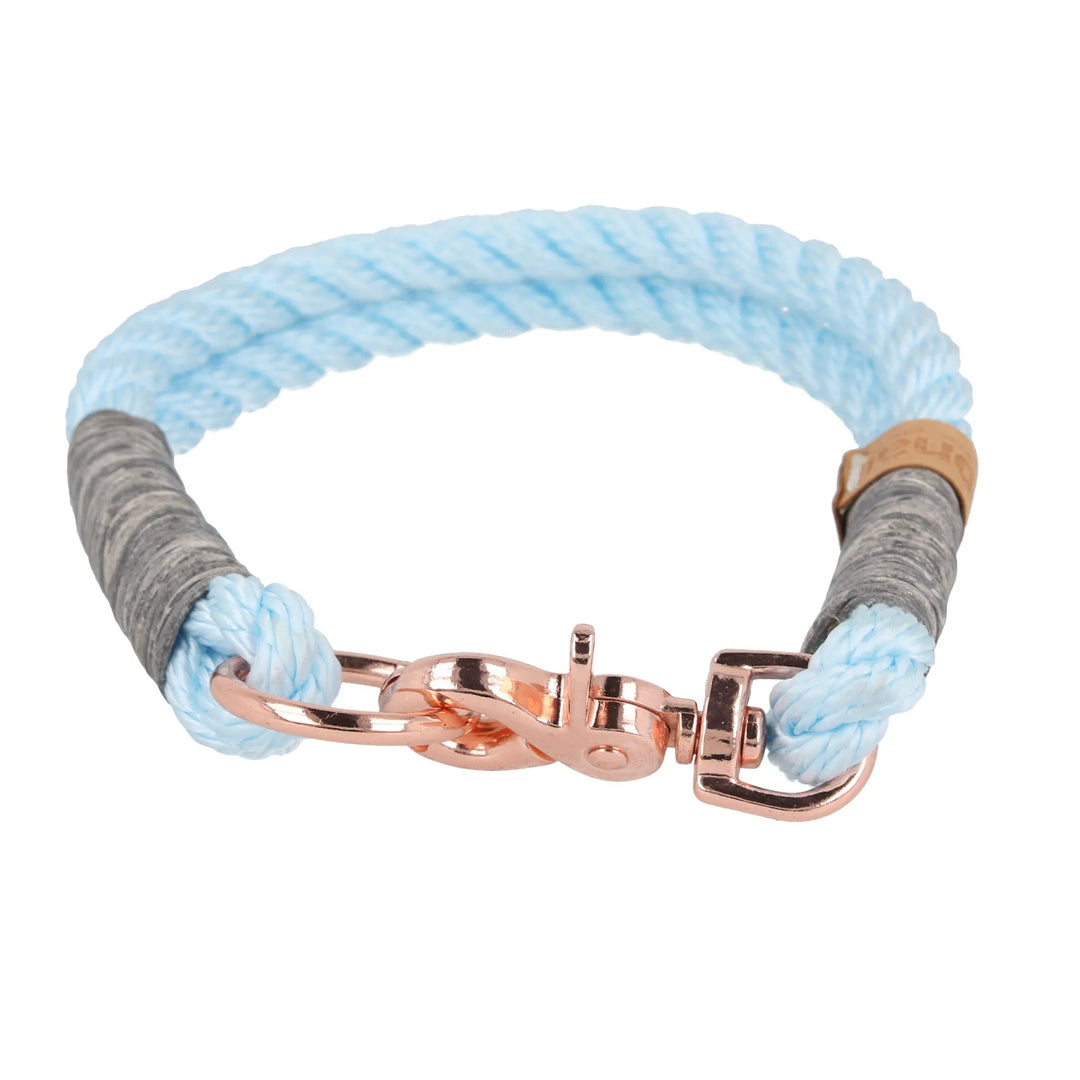 Tauhalsband 35,5|38|41,5|44|48 cm 'Babyblau curl' Exceptional - Manufaktur mit Herz