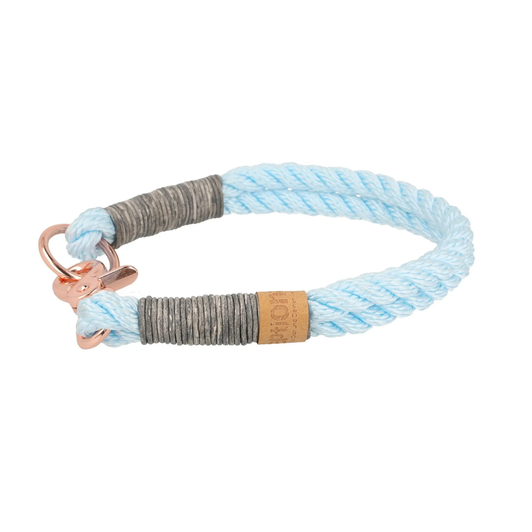 Tauhalsband 35,5|38|41,5|44|48 cm 'Babyblau curl' Exceptional - Manufaktur mit Herz