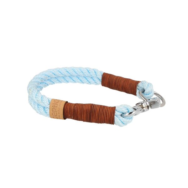 Tauhalsband 34|39.5|43 cm 'Babyblau curl silver' Exceptional - Manufaktur mit Herz