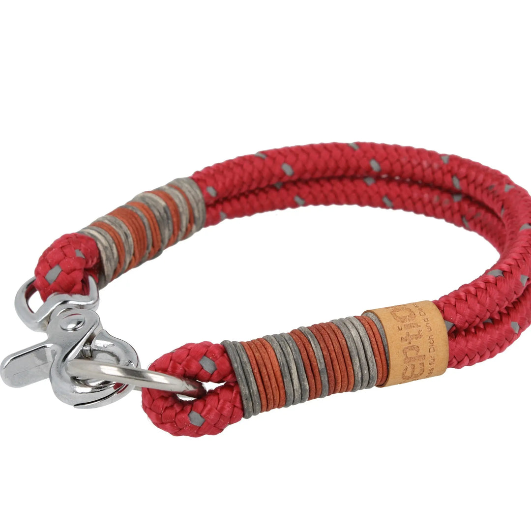 Tauhalsband 34,5|41,5 cm 'Weinrot Reflection' Exceptional - Manufaktur mit Herz